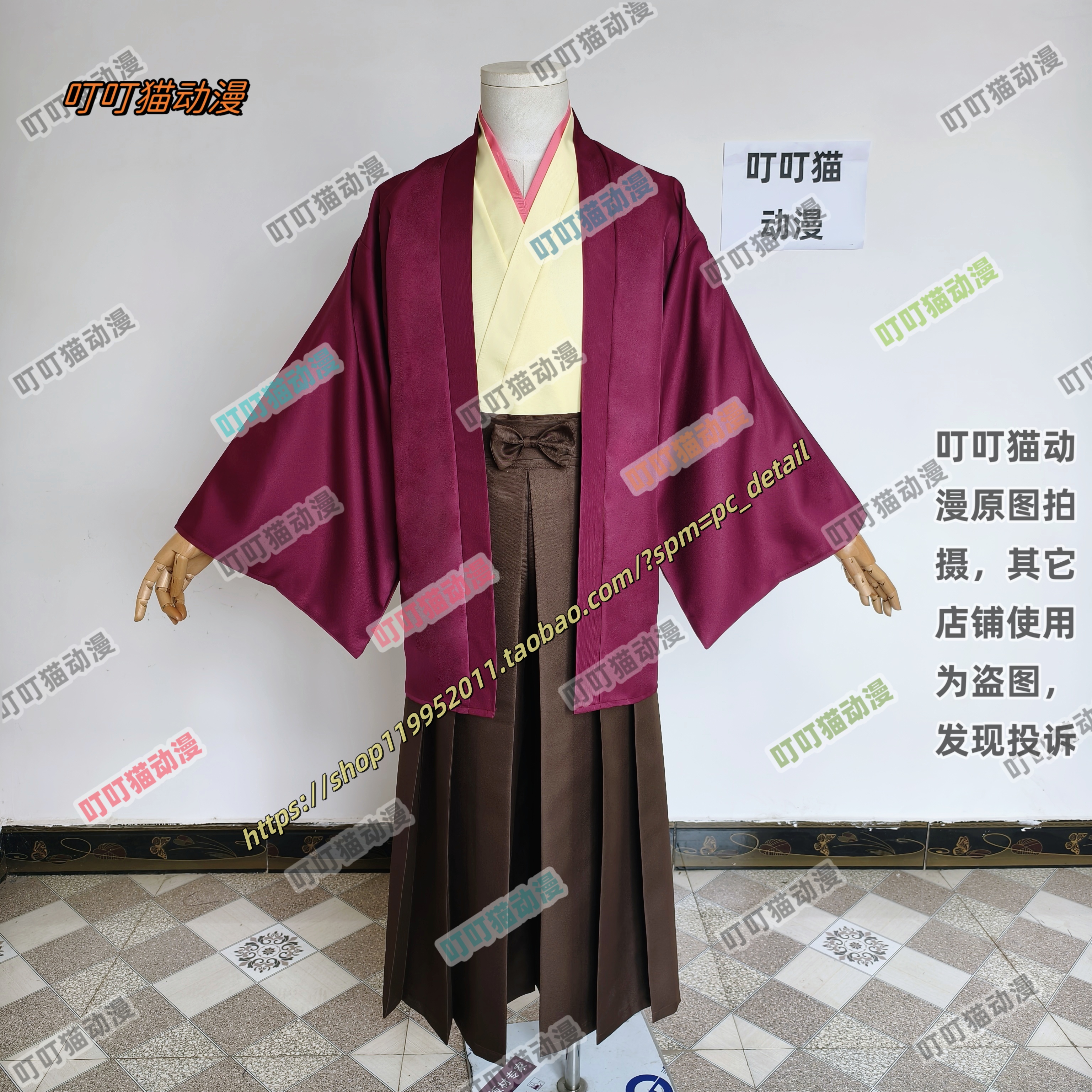 银魂 高杉晋助cos服 高杉晋助幼年少年cos服 动漫服装