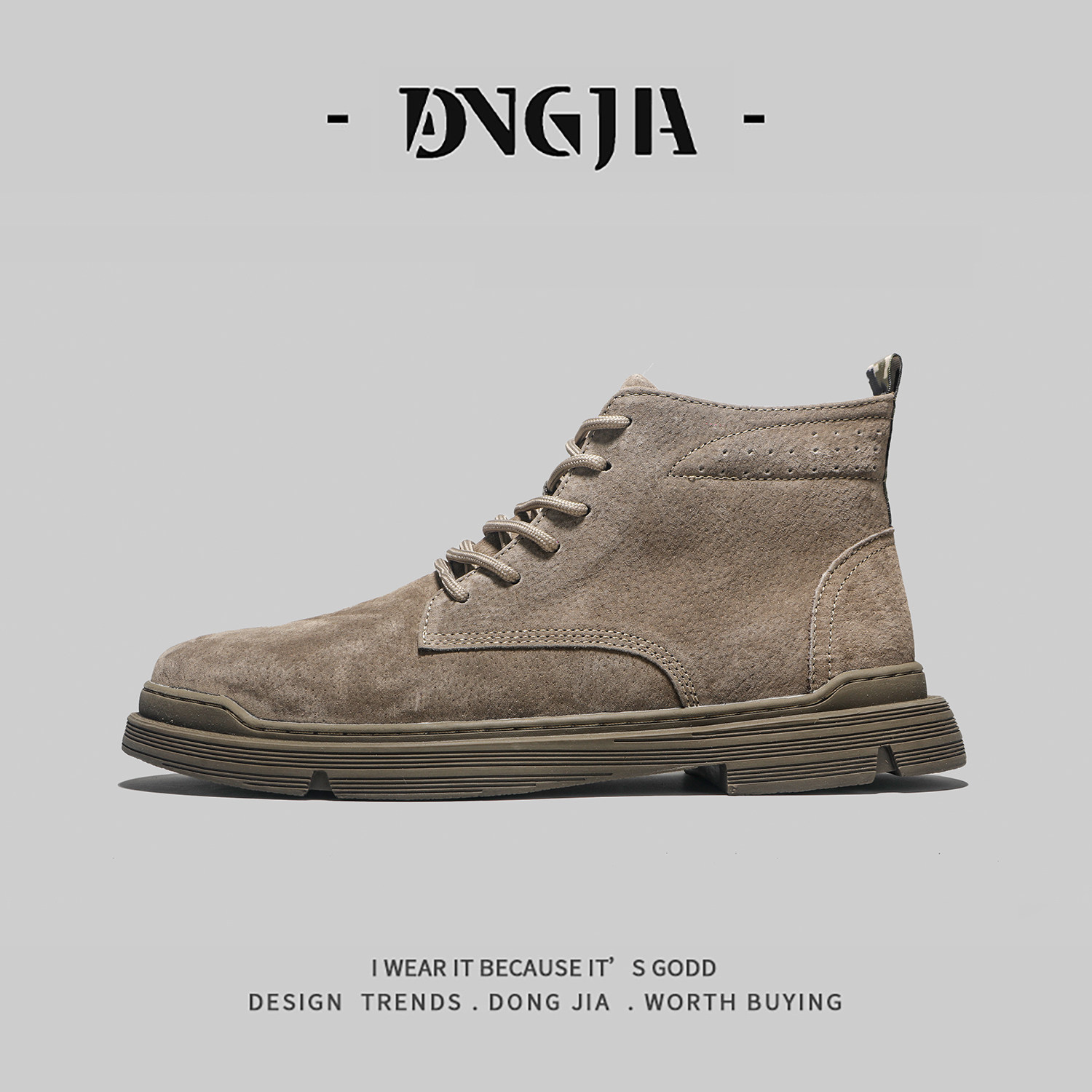 稀缺牛货 外贸欧美单翻毛皮工装靴男款英伦复古潮流百搭真皮短靴