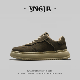 厚底防滑通勤运动休闲鞋 外贸工装 街头复古休闲板鞋 秋冬新款 风男鞋