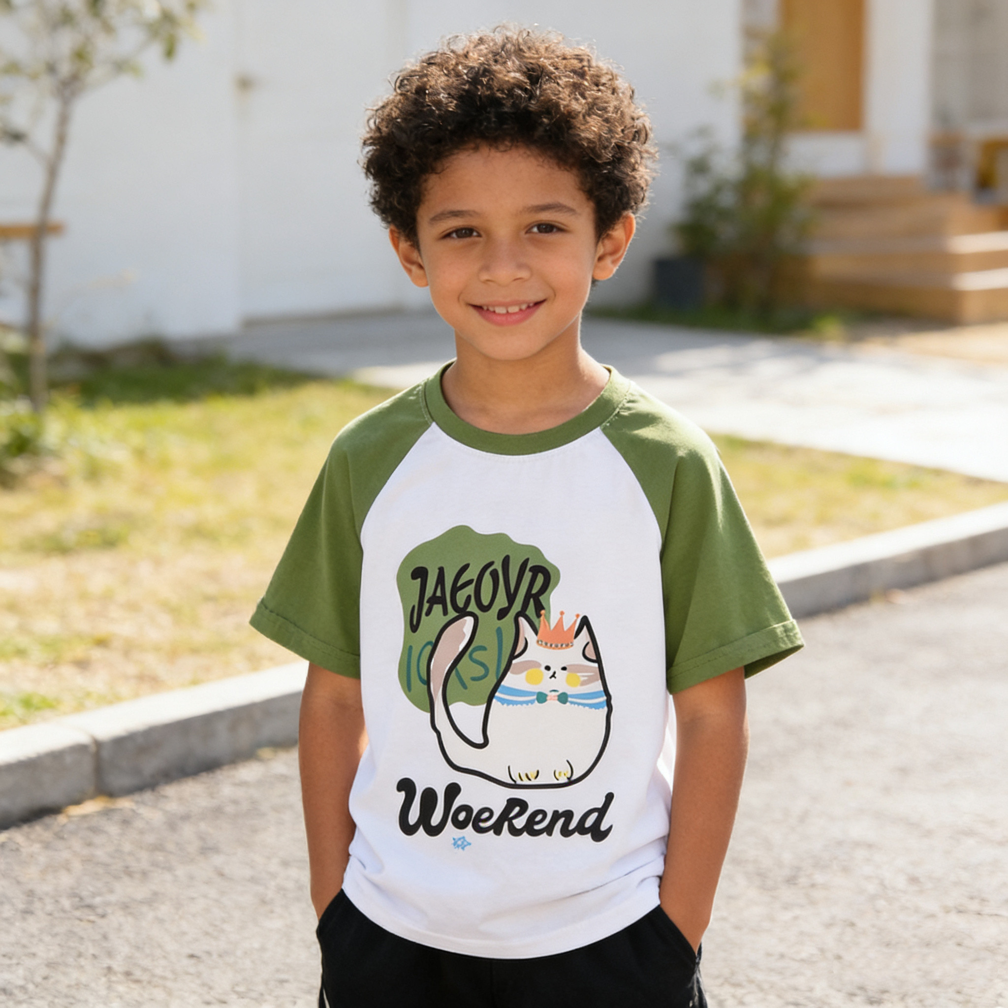 男童短袖T恤2026夏季新款儿童韩版洋气上衣女童纯棉圆领半袖ins潮