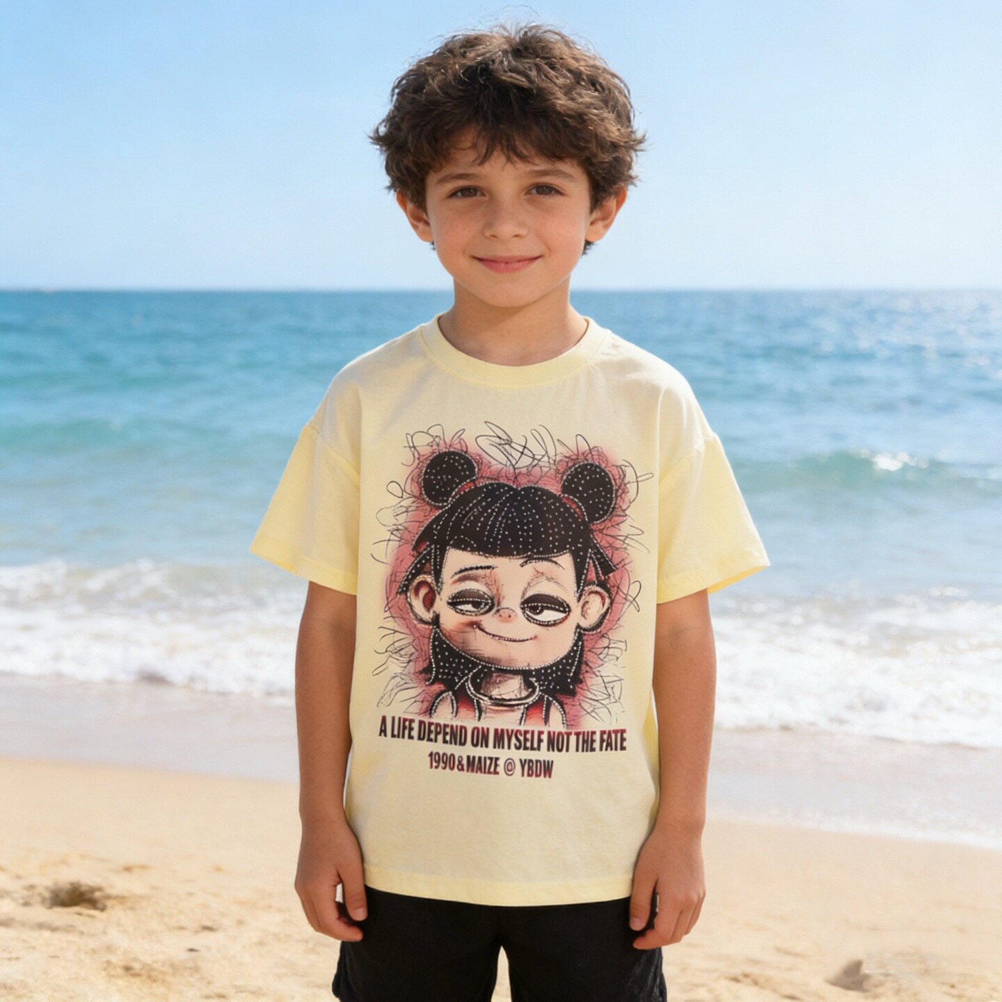 男童短袖T恤2026夏季新款儿童韩版洋气上衣女童纯棉圆领半袖ins潮