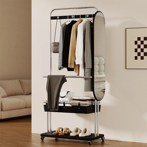 多功能卧室入户家用落地镜子意式