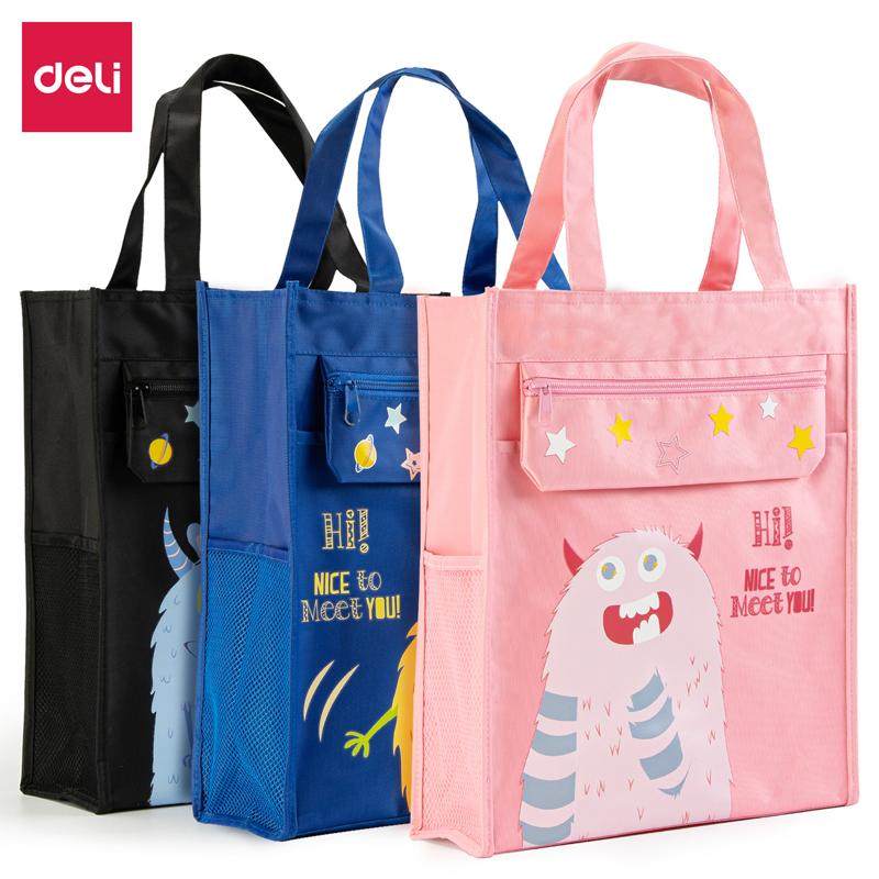 得力小饿魔补习袋小学生拎书补课袋卡通可爱大容量手提拉链文件袋,文具电教/文化用品/商务用品,补习袋/学科袋/科目袋,淘宝优惠券,粉丝福利购,淘宝优惠卷