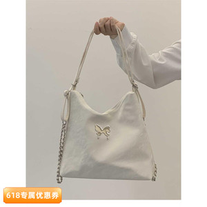 托特包包女2024新款大容量通勤双肩包夏百搭链条单肩包高级感背包