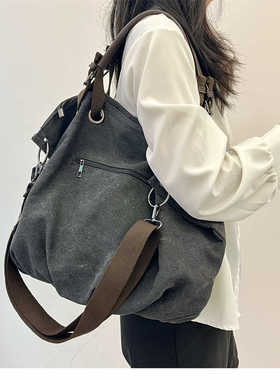 多巴胺dopamine日系复古工装帆布包单肩斜挎包包通勤手提托特包潮