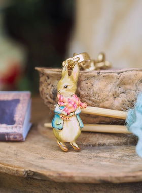 英国代购Fable England彼得兔联名围巾彼得兔手链 手工绘制珐琅