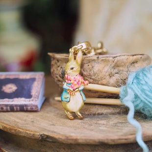 英国代购Fable England彼得兔联名围巾彼得兔手链 手工绘制珐琅