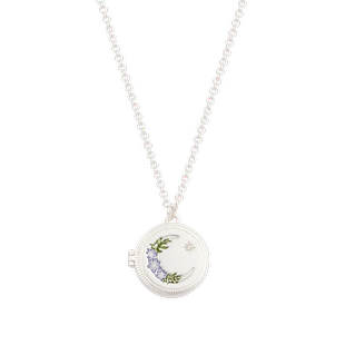 英国代购Fable England银色龙葵月亮项链耳环手链 手工珐琅