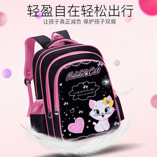 防水大容量女童儿童小学生小学书包双肩男童防水卡通双肩包KIT猫