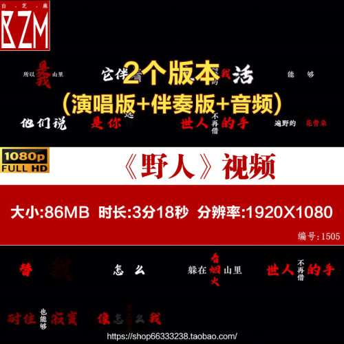 野人孟维来歌手歌词排版1080P霓虹LIVEHOUSE酒吧背景视频素材