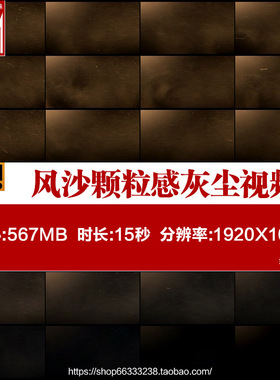 风沙颗粒感灰尘沙尘暴带透明通道背景沙漠风暴飞絮粒子视频素材