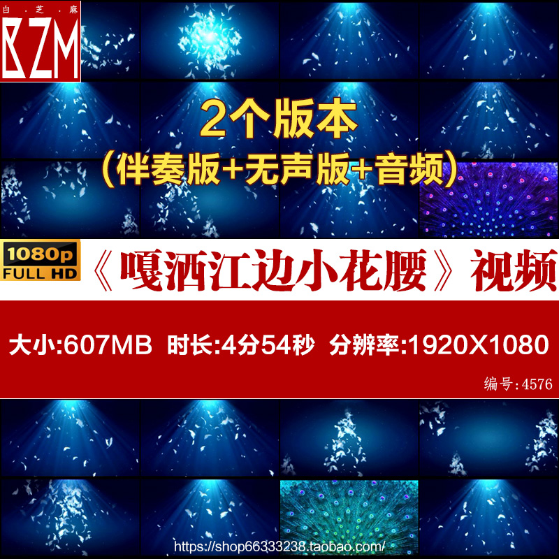 嘎洒江边小花腰 小荷风采少儿傣族舞蹈演出led大屏幕视频背景素材
