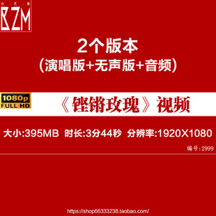 风雨彩虹铿锵玫瑰田震歌曲配乐玫瑰花歌舞年晚会LED舞台背景视频