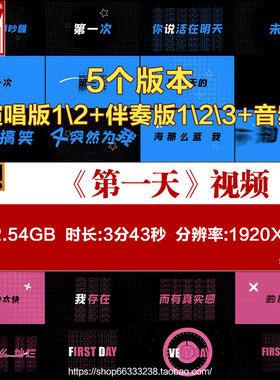 孙燕资姿第一天歌词素材live house演出背景LED大屏幕VJ素材