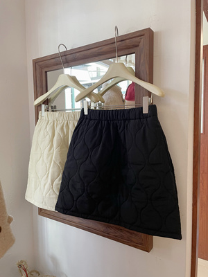 好搭又好穿！松紧腰压棉保暖休闲松紧腰直筒五分裙