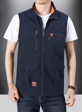 【工厂尾单】春秋户外多口袋工装马甲355812