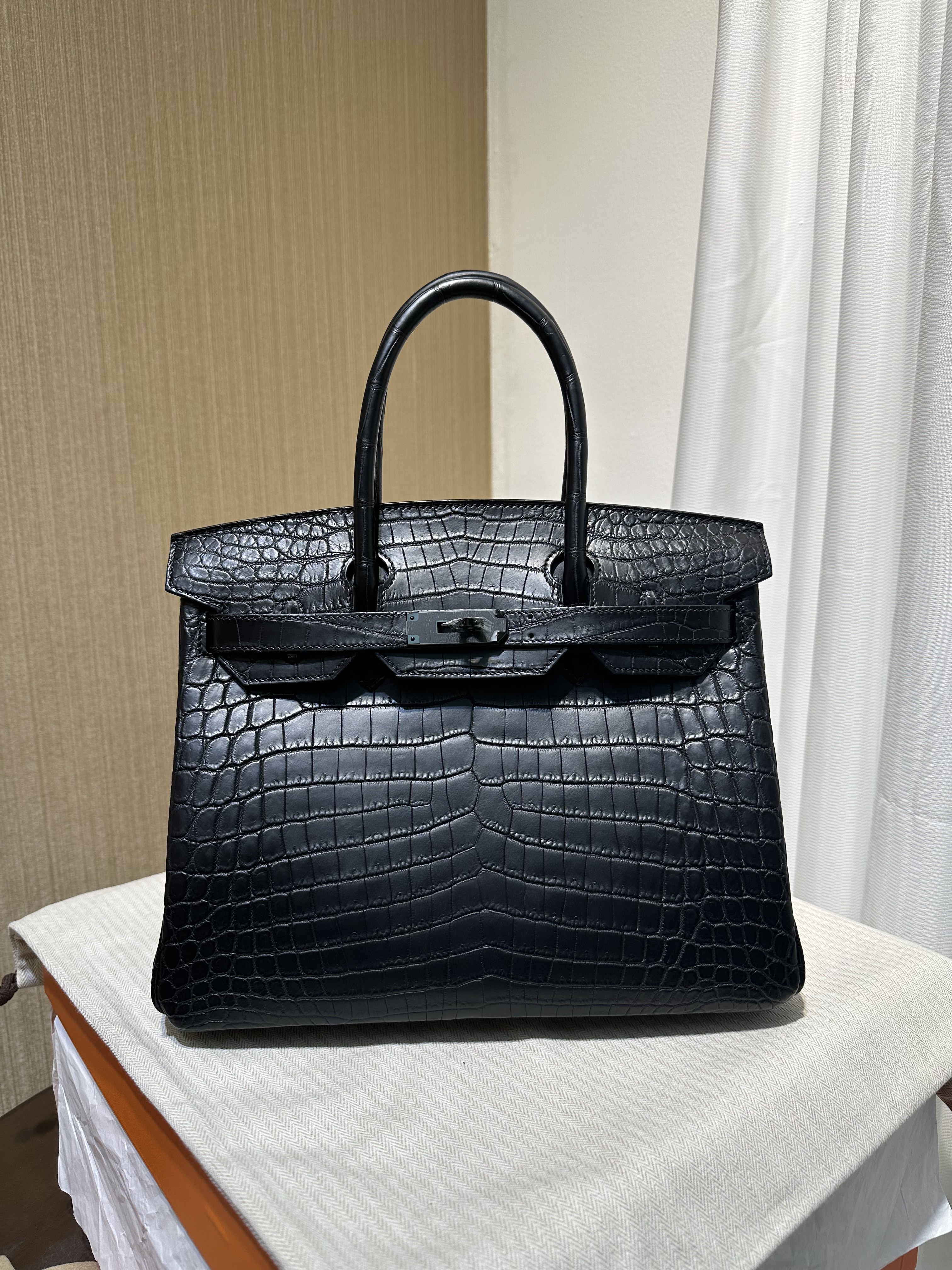 bk30进口雾面尼罗鳄铂金包女通用款女包