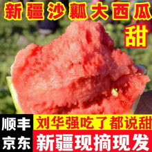 正宗新疆特级吐鲁番大西瓜当季新鲜冰糖心麒麟瓜8424整箱顺丰包邮