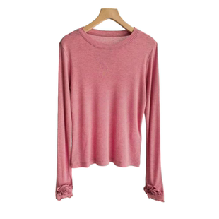 长袖 玫瑰花袖 羊毛T恤7738DDOD YLANGENE 衣长55