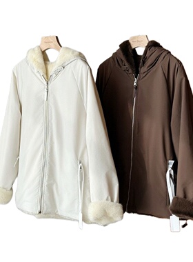 清仓【YLANGENE】双面穿仿貂绒外套0507YGSM