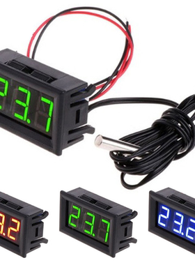5V12V24V通用嵌入式数显温度计 数码管显示 -50~110精密测温表头