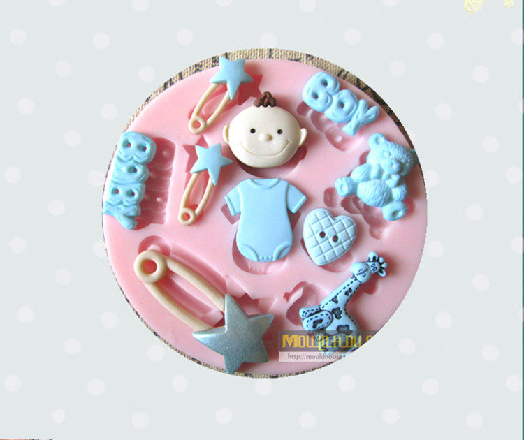 Baby硅胶翻糖模具 婴儿系列 蛋糕模具巧克力模具 手工皂果冻模