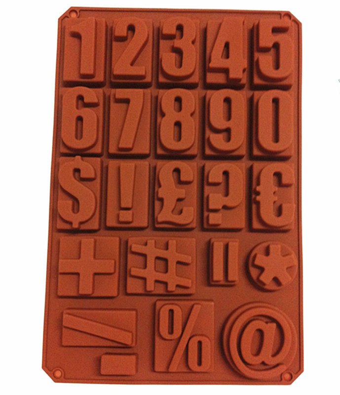 大号数字符号硅胶模具 巧克力蛋糕模 饼干模 DIY手工皂模烘焙工具