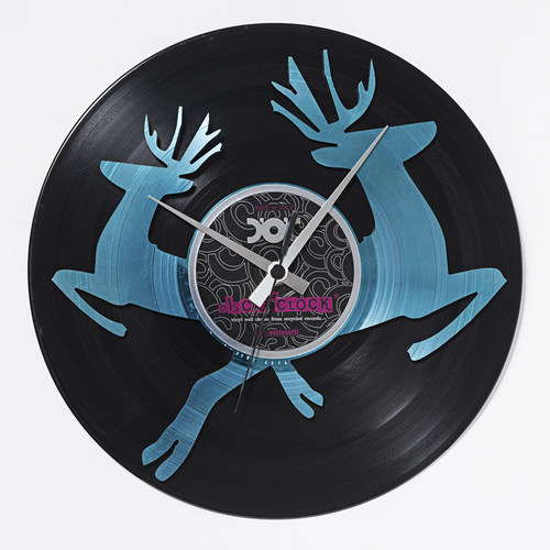 意大利鸳鸯灵鹿黑胶唱片挂钟欧式