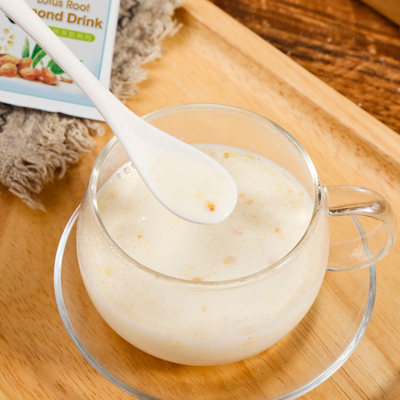 台湾京工莲藕杏仁茶减糖版 纯甜南杏仁露粉营养早餐即食烘焙冲饮