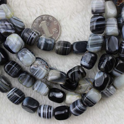 10x14mm天然玛瑙圆角方粒 DIY半成品串珠散珠子材料 39cm/串