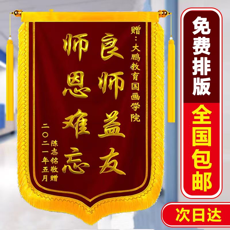 医生月嫂感谢锦旗老师旗帜包邮