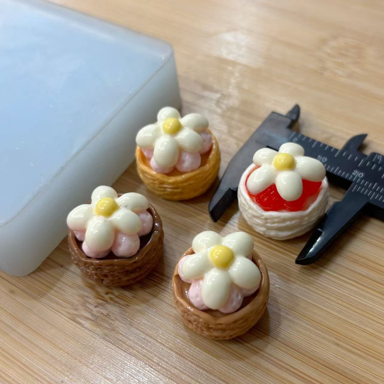 A320花花盆栽蛋糕mini迷你滴胶食品级耐高温diy手工硅胶模具通用