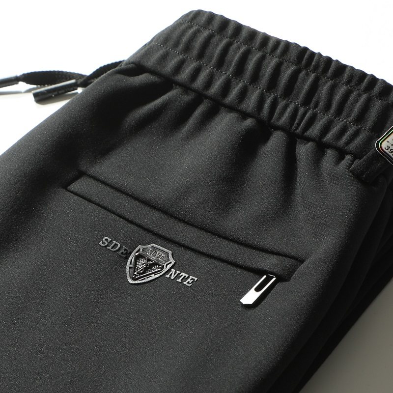 秋冬抽绳宽松直筒裤休闲运动裤卫裤潮流百搭厚款男裤中年休闲裤