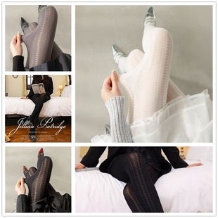 【连心锁条纹】洛丽塔日韩微透外贸剩余连裤塑形美腿显瘦性感丝袜