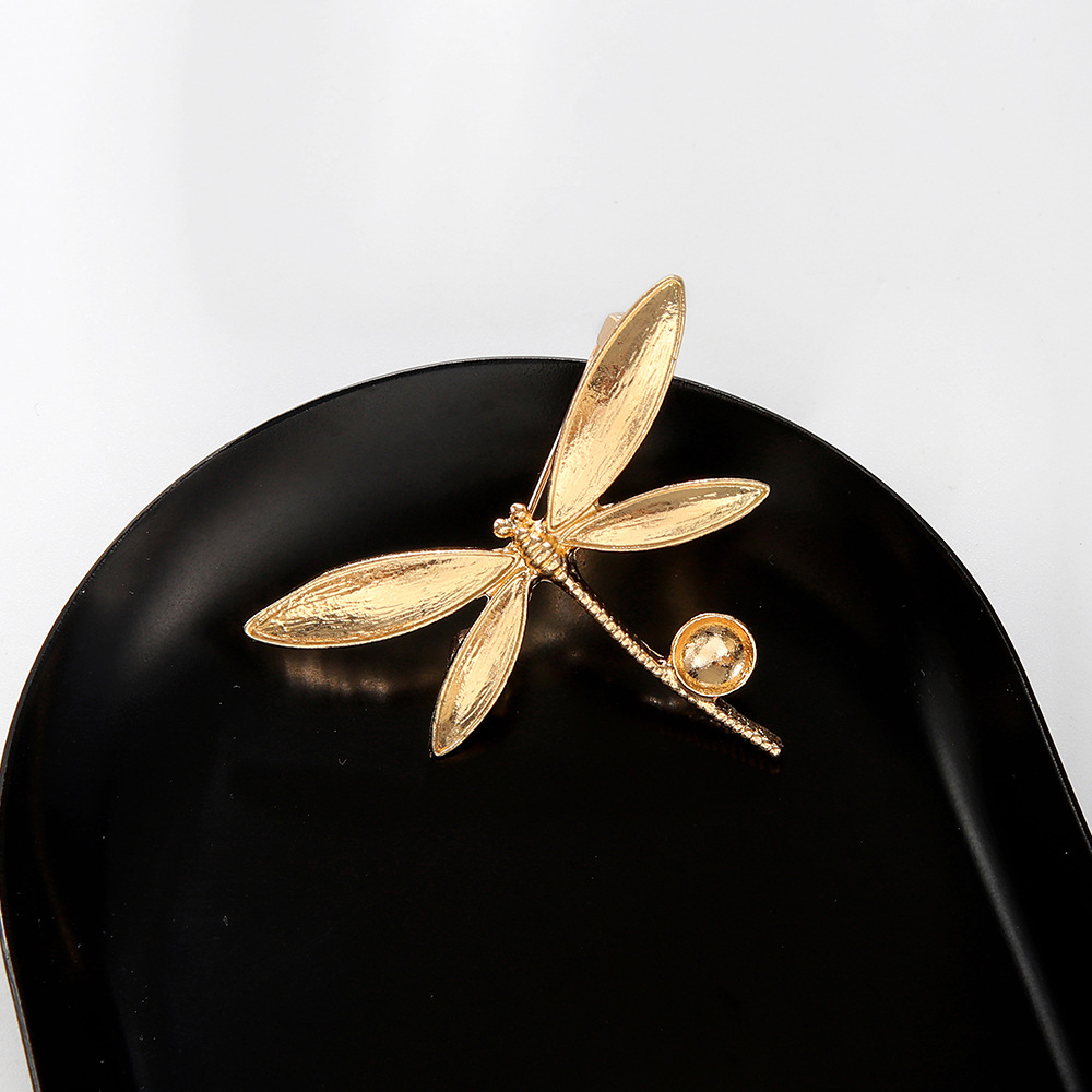 DIY点翠复古蜻蜓胸针烧蓝手工饰品螺钿蜻蜓胸花高档别针配饰材料