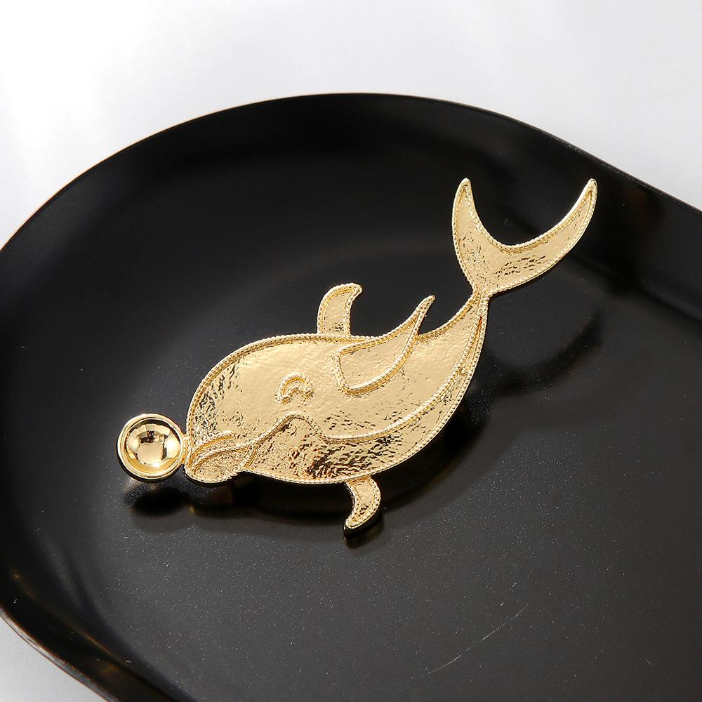 饰品点翠底胎蓝鲸别针螺钿古风沙龙团建活动暖场手工可爱胎底胸针