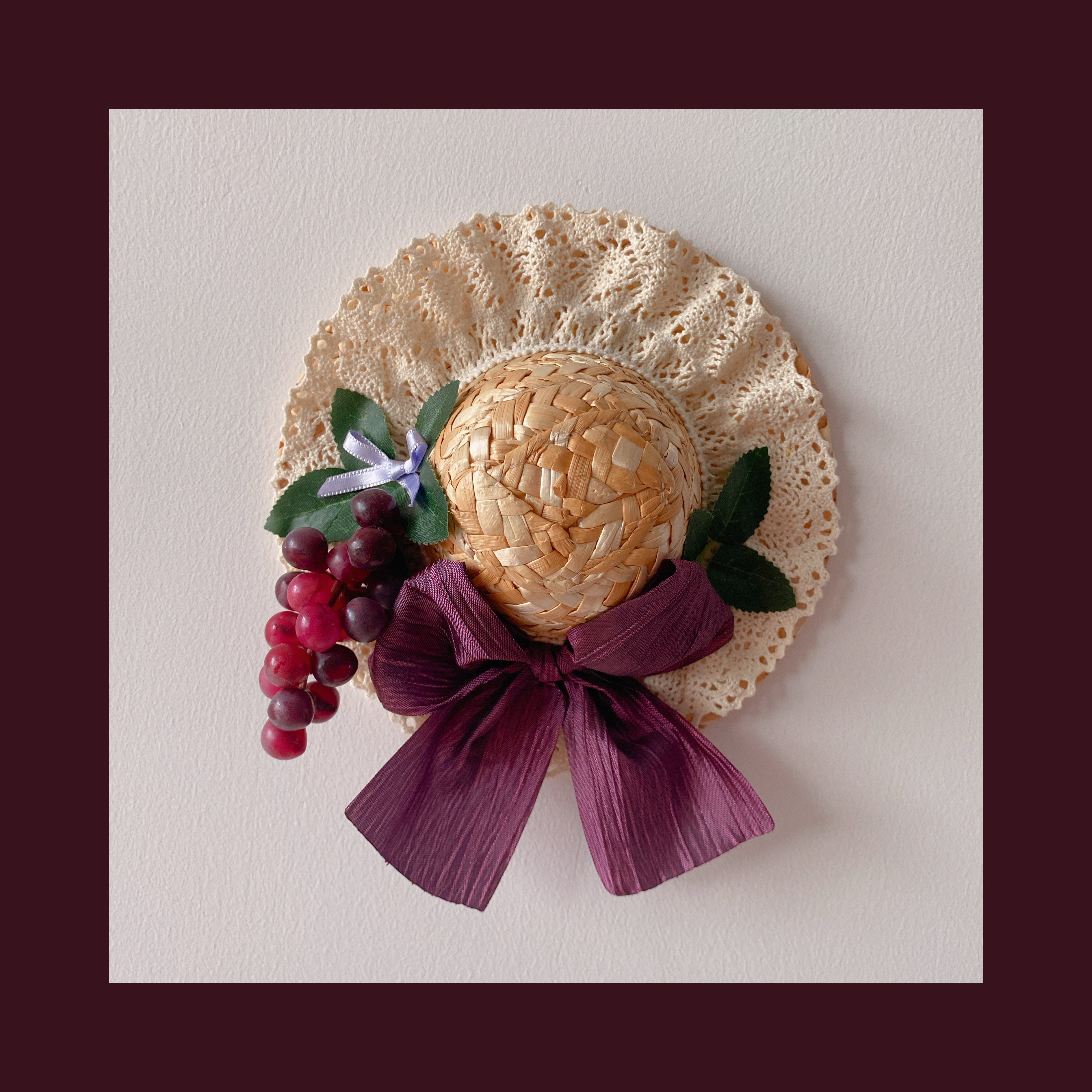 【完售展示】—葡萄酱—lolita cla圆顶草帽边夹礼帽超小迷你