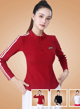 广场舞服装运动健身纯棉长袖上衣