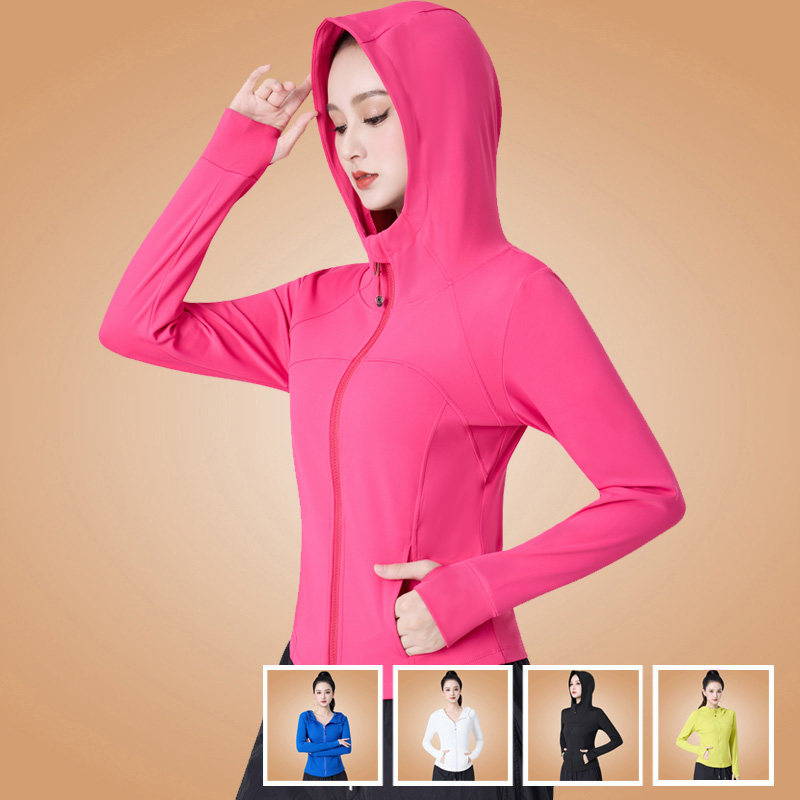 加绒广场舞运动上衣女连帽健身操跳舞外套新款鬼步舞速干开衫秋冬