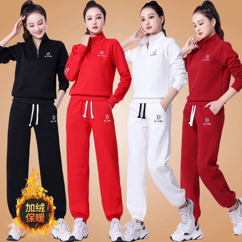 广场舞运动新款套装冬季加绒