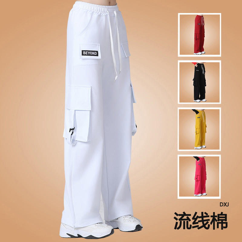 广场舞裤女春秋新款纯棉工装裤