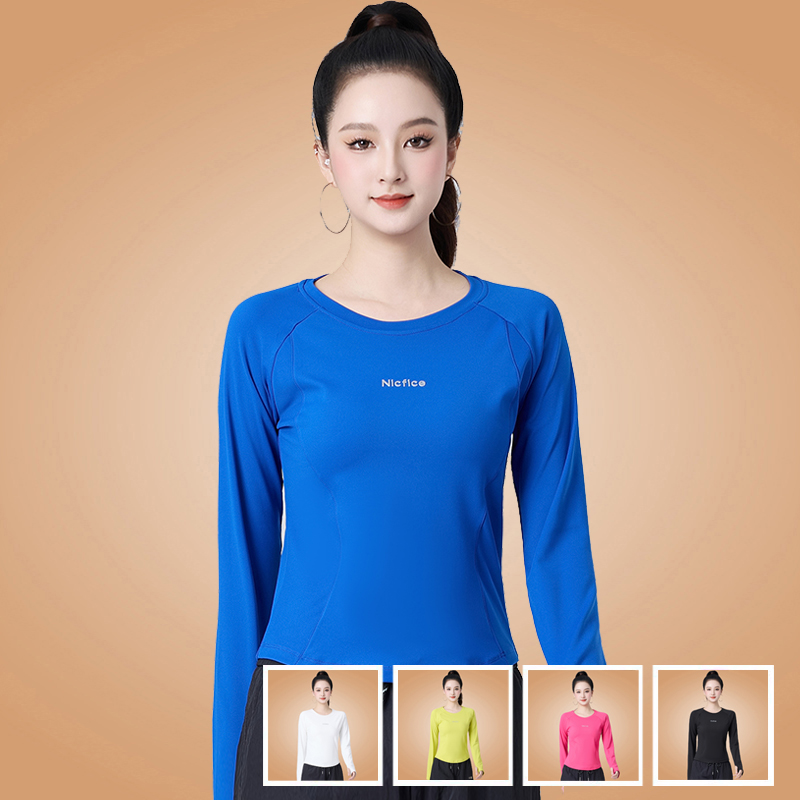 2025广场舞服装速干运动跑步T恤