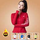 立领跑步开衫 上衣女秋冬加绒健身跳操运动长袖 外套 新款 广场舞服装