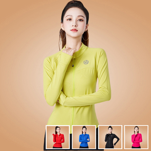 2026春冬加绒新款广场舞运动透气速干显瘦健身立领全拉链外套上衣