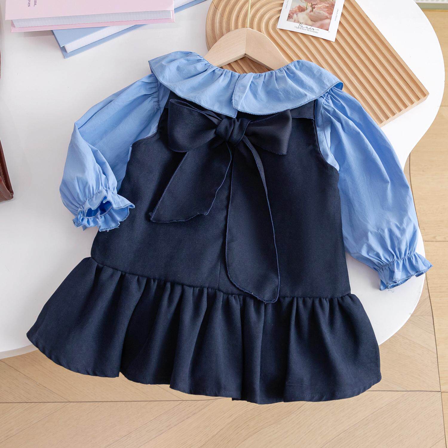 学院风春季女童韩版背心裙套装
