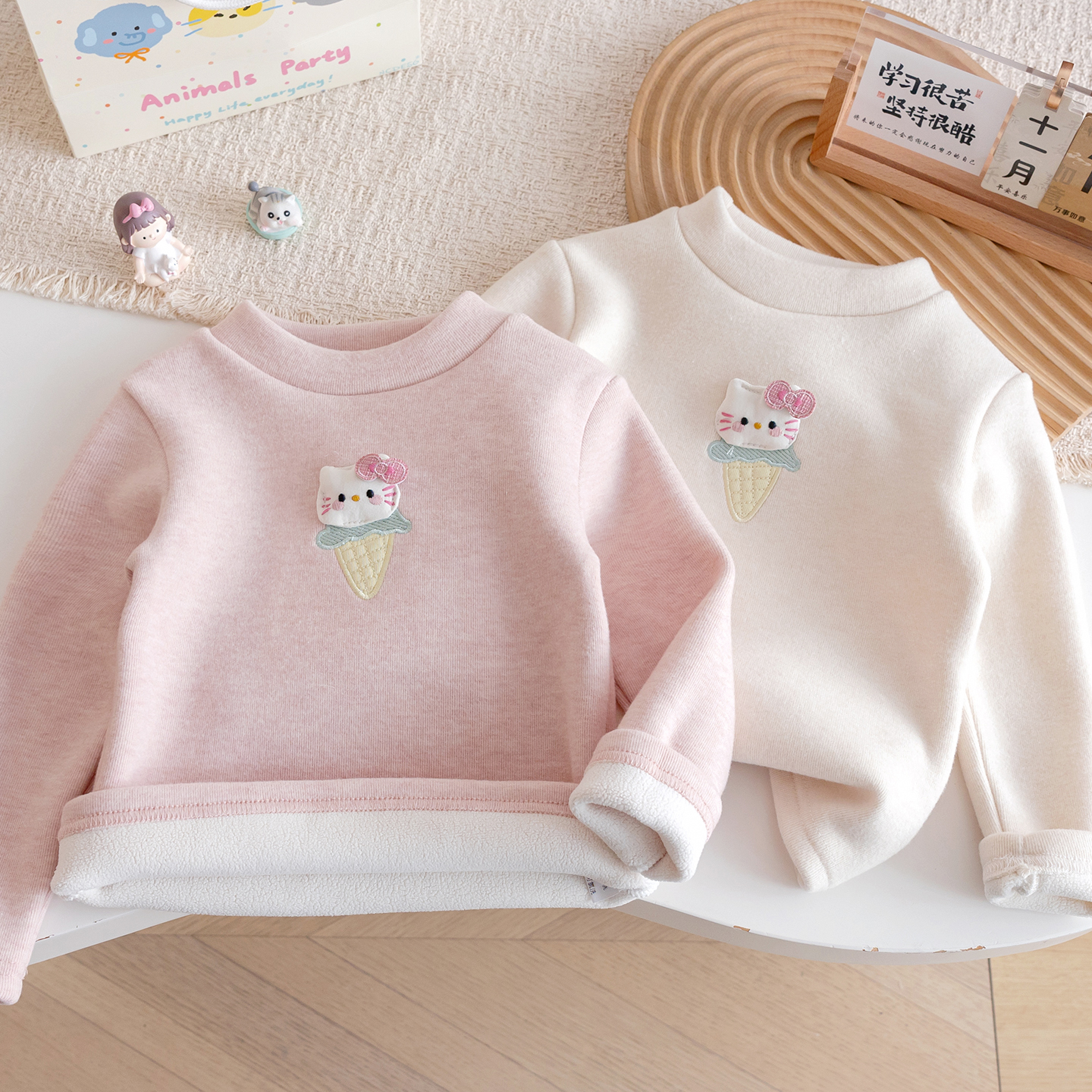 女童卡通印花长袖T恤休闲上衣