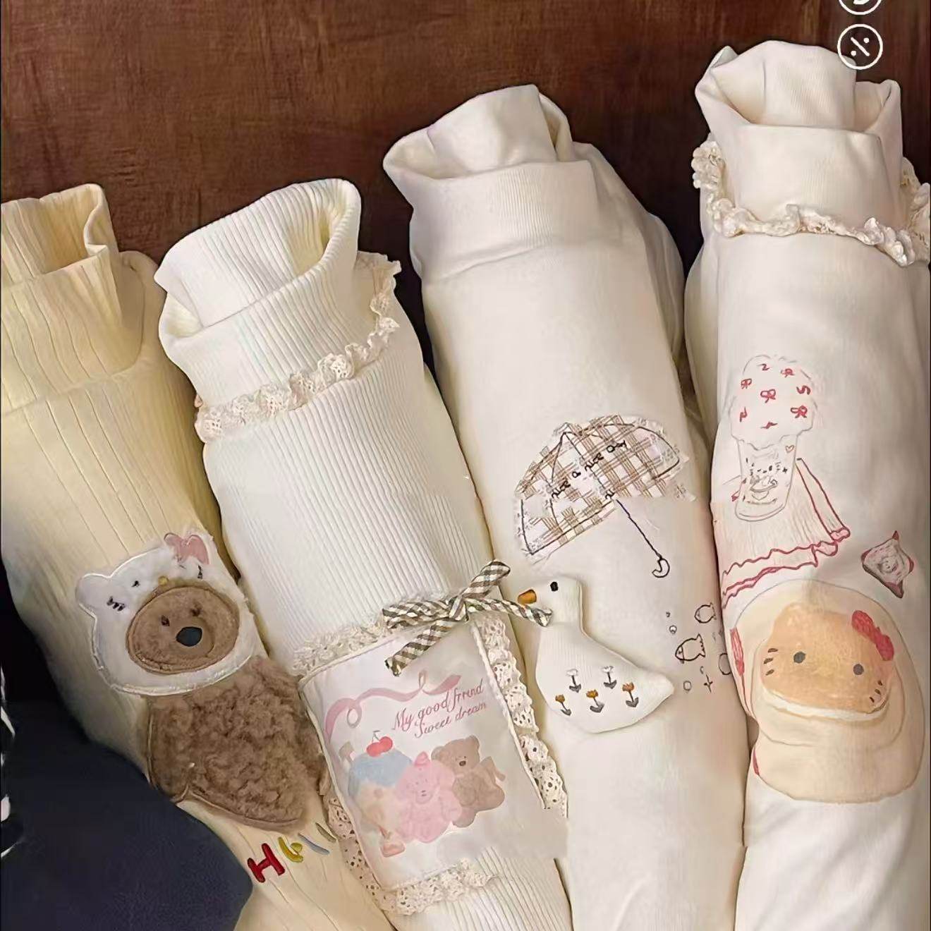 儿童秋冬季夹棉加厚打底衫