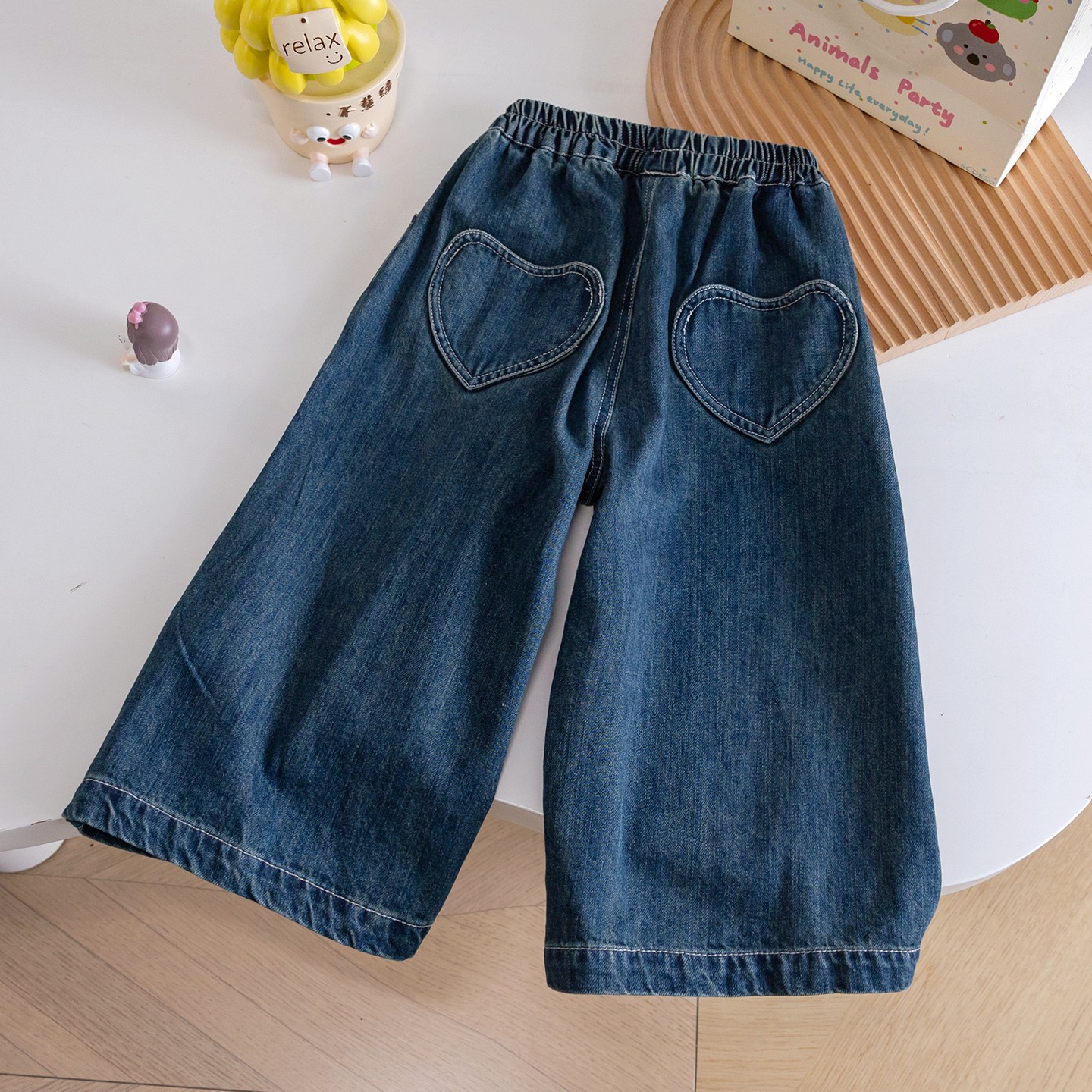 女童牛仔裤2025新款直筒裤