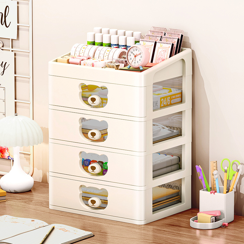 桌面抽屉式收纳盒学生宿舍书桌改造桌上透明亚克力小型分格置物架