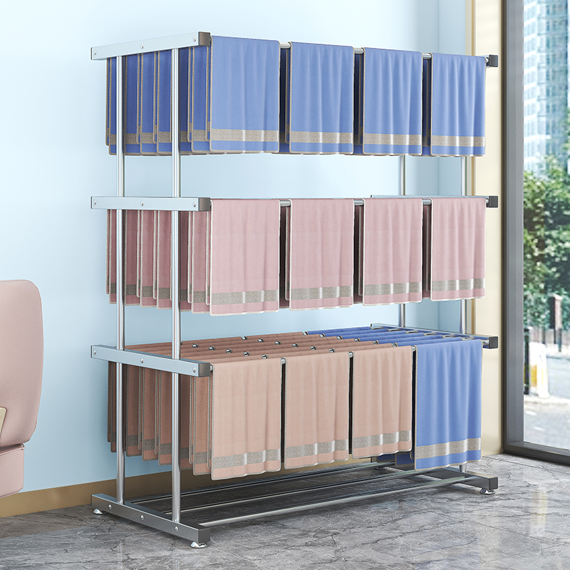 挂毛巾架落地式洗车美容院晾晒架